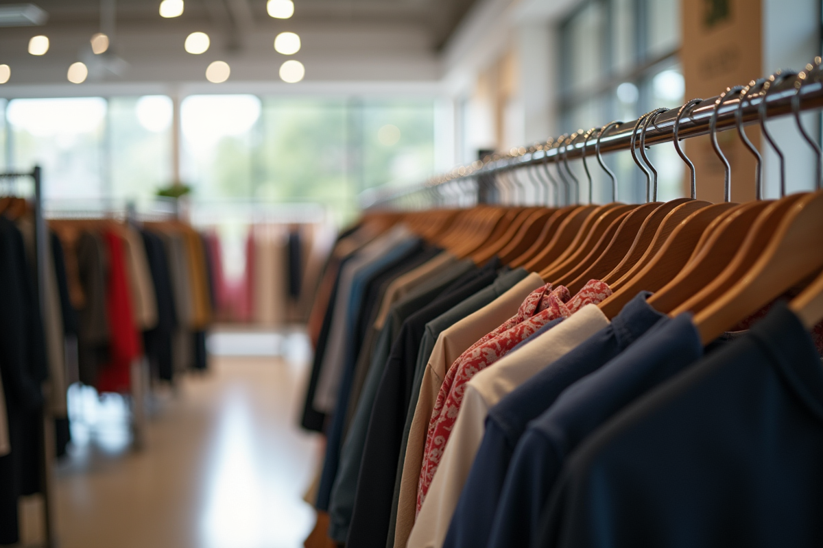 Rayon de vêtements Zara en vente dans un magasin lumineux